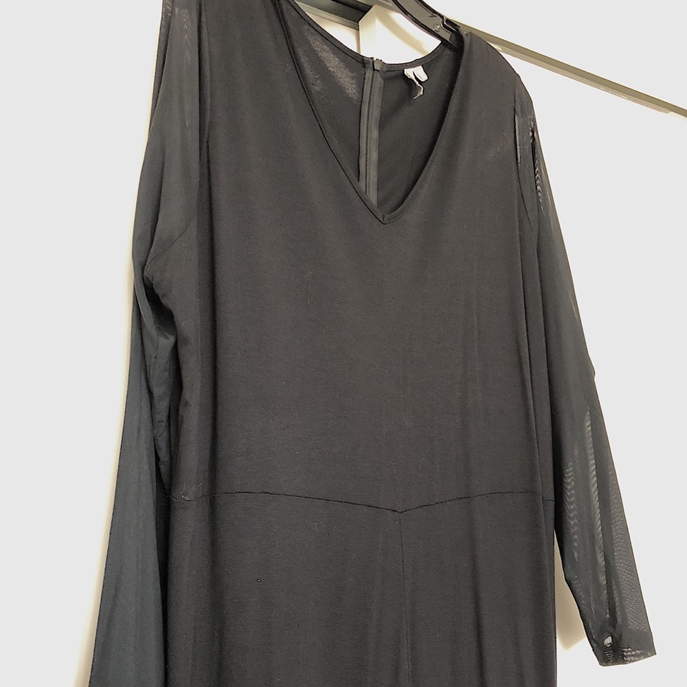 black plus-size jumpsuit